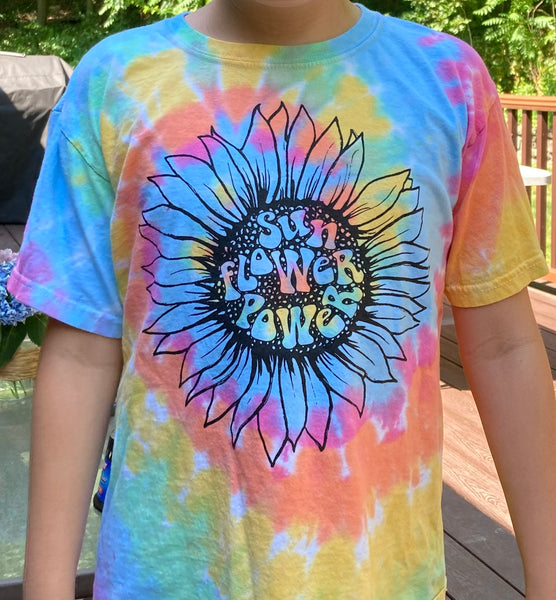 Sunflower Power Pastel Tie Dye T-shirt